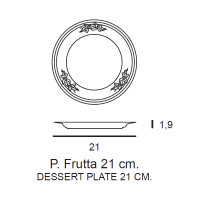 PIATTO FRUTTA EDERA CM 21 6 PZ