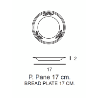 PIATTO PANE EDERA CM 17 6 PZ