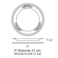 PIATTO TONDO EDERA CM 31 6 PZ