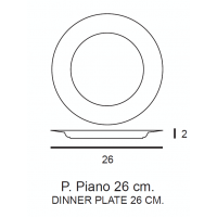 PIATTO PIANO ISCHIA CM 26 6 PZ