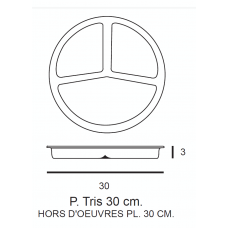 PIATTO TRIS NAPOLI CM 30 6 PZ