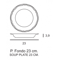 PIATTO FONDO PRAGA CM 22.5 12 PZ