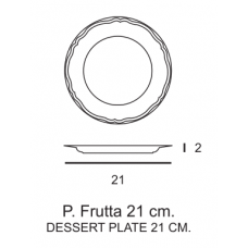 PIATTO FRUTTA PRAGA CM 21 12 PZ