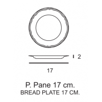 PIATTO PANE PRAGA CM 17 12 PZ