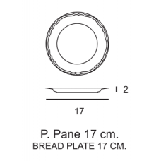 PIATTO PANE PRAGA CM 17 12 PZ