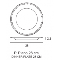 PIATTO PIANO PRAGA CM 26 12 PZ