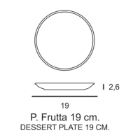 PIATTO FRUTTA ROMA CM 19 12 PZ