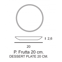 PIATTO FRUTTA ROMA CM 20 12 PZ