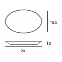 OVALE ROMA CM 24 15 PZ