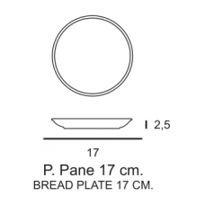 PIATTO PANE ROMA CM 17 12 PZ