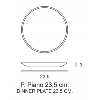 PIATTO PIANO ROMA CM 23.5 12 PZ