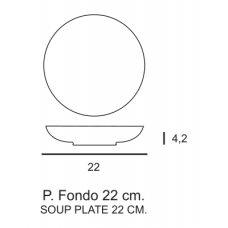 PIATTO FONDO SIVIGLIA CM 22 12 PZ