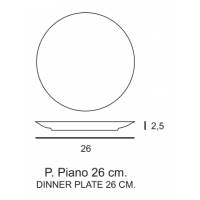 PIATTO PIANO SIVIGLIA CM 26 12 PZ