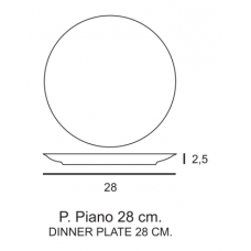 PIATTO PIANO SIVIGLIA CM 28 12 PZ