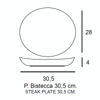 PIATTO BISTECCA TIVOLI CM 30.5 6 PZ