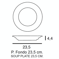 PIATTO FONDO TIVOLI CM 23.5 6 PZ