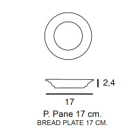 PIATTO PANE TIVOLI CM 17 6 PZ