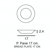 PIATTO PANE TIVOLI CM 17 6 PZ