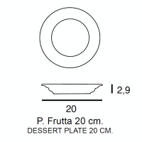 PIATTO FRUTTA TIVOLI CM 20 6 PZ