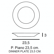 PIATTO PIANO TIVOLI CM 23.5 6 PZ