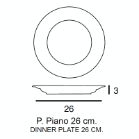 PIATTO PIANO TIVOLI CM 26 6 PZ