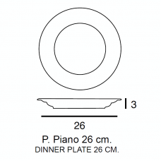 PIATTO PIANO TIVOLI CM 26 6 PZ