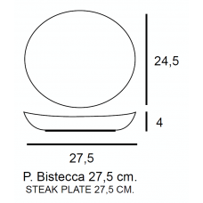 PIATTO BISTECCA TIVOLI CM 27.5 6 PZ