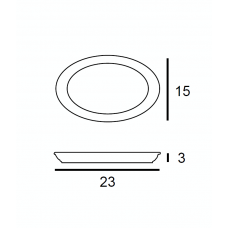 PIATTO OVALE TIVOLI CM 23 6 PZ