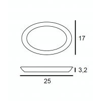 PIATTO OVALE TIVOLI CM 25 6 PZ