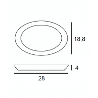 PIATTO OVALE TIVOLI CM 28 6 PZ