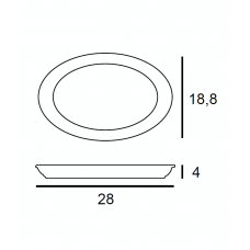 PIATTO OVALE TIVOLI CM 28 6 PZ