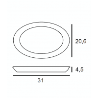 PIATTO OVALE TIVOLI CM 31 6 PZ