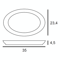 PIATTO OVALE TIVOLI CM 35 6 PZ