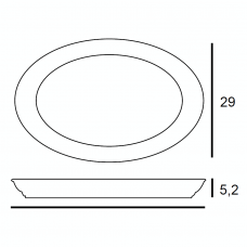 PIATTO OVALE TIVOLI CM 42 4 PZ