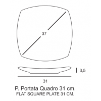 PIATTO PORTATA QUADRO TOKIO CM 31 4 PZ