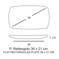 PIATTO RETTANGOLARE TOKIO CM 36x21 4 PZ