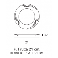 PIATTO FRUTTA CAPRERA CM 21 12 PZ