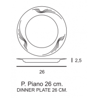 PIATTO PIANO CAPRERA CM 26 12 PZ